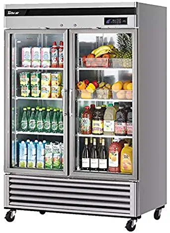44 Cubic Foot Commercial Reach-In Refrigerator 2 Glass Doors