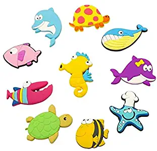 VLOOK Kids Refrigerator Magnets 3D Cute Cartoon Sea Animal Fridge Magnets for Toddlers Whiteboard Noticeboard Toys