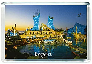 J245 Bregenz Jumbo Refrigerator Magnet Austria Travel Fridge Magnet