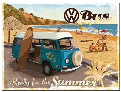 Nostalgic-Art 14264 Volkswagen VW Bulli Ready for The Summer Magnet 8 x 6 cm