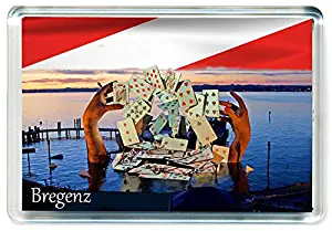 J244 Bregenz Jumbo Refrigerator Magnet Austria Travel Fridge Magnet