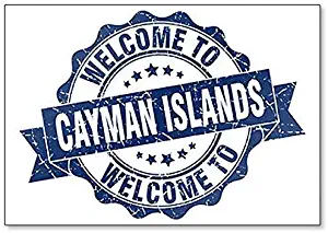 Welcome to Cayman Islands Round Seal Illustration Classic Fridge Magnet