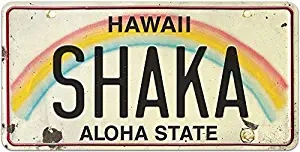 Pacifica Island Art License Plate Magnet Refrigerator Souvenir - Shaka Hawaii