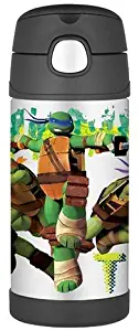 12oz Funtainer Straw Thermos Bottle Ninja Turtles