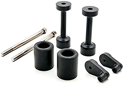 Krator MT219-060 Black Slider (Kawasaki Ninja 250 / 250R / EX250 No Cut (2008-2012) Frame Bobbins Crash Protectors Motorcycle Sportbike)