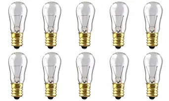 CEC Industries #6S-6 12V Bulbs, 12 V, 6 W, E12 Base, S-6 shape (Box of 10)