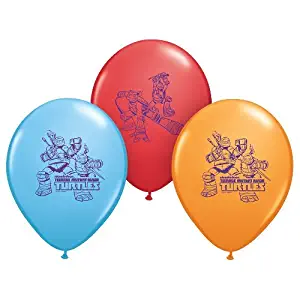 Pioneer National Latex Teenage Mutant Ninja Turtles 12" Latex Balloons, 6 Count