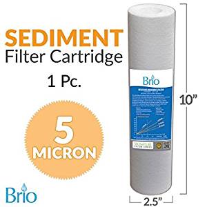 Magic Mountain Water Products (10 Pack) of Brio 5 Micron Sediment Filters 10" (2.5" x 9.75") with "O-Ring" for Standard 10 inch Filter Housings