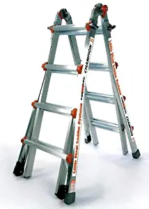 17 1A Little Giant Ladder Classic Champ Bundle - Includes 4 Accessories: Work Platform, Cargo Hold, 4ft Master Ladder Lock, & Wheels