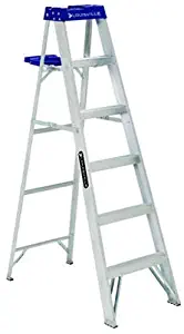 Louisville Ladder AS2106 Louisville AS2100 Step Ladder, 250 lb, 3 in Width X 3 in Depth Non-Conductive Rail, 5 Rung Stepladder, 6-Feet