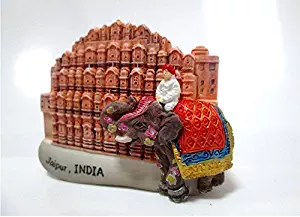 Hawa Mahal Jaipur Pink INDIA Souvenir Fridge Magnet Toy Set 3D Resin Collection