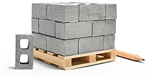 Mini Materials Miniature Cinder Blocks with Pallet, 24 Blocks