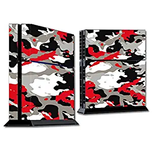 MightySkins Skin Compatible with Sony PS4 Console - Red Camo | Protective, Durable, and Unique Vinyl Decal wrap Cover | Easy to Apply, Remove, and Change Styles | Made in The USA