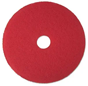 3M Low-Speed High Productivity Floor Pads 5100, 16-Inch, Red - Includes 5 pads per case.