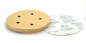 Mirka Bulldog Gold Abrasive Discs 5" Hook And Loop 5 Hole 280 Grit (50 Count)