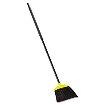 Rubbermaid Commercial Jumbo Smooth Sweep Angled Broom, 46-in Handle, Black/Yellow - SIX brooms