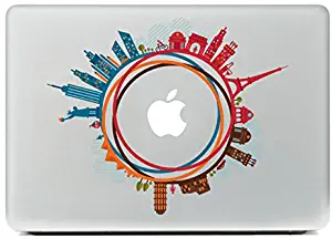 Last Innovation Famous buildings over the world Removable Vinyl Decal Sticker Skin for Macbook Pro Air Mac 13" Laptop