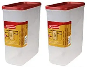 Rubbermaid 1776473 Racer Red 21 Cup Dry Food Storage Containers - Quantity 2