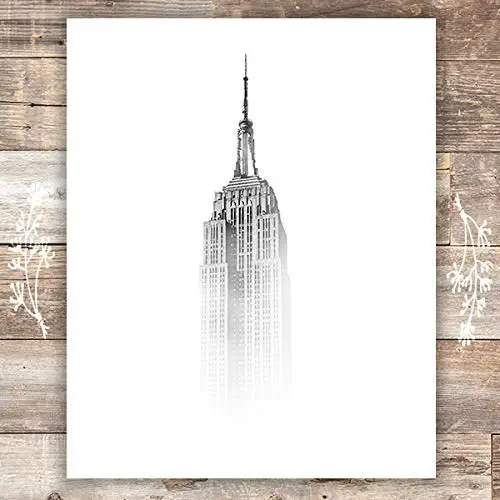 Empire State Building in the Mist Art Print - Unframed - 8x10
