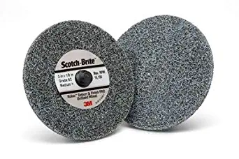 9-Pk 3M Scotch-Brite 65084 Roloc Deburr and Finish Pro Unitized Wheel TR 3 Inch X 1/8 Inch X Nh 6C MED+ // 7100081366