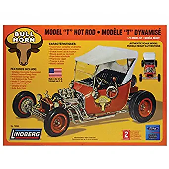 Lindberg Models Bull Horn Model T Hot Rod Building Kit