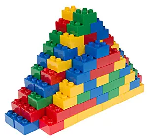 Classic Big Briks | Building Brick Set 100% Compatible with All Major Brands | 2 Large Block Sizes for Ages 3+ | Premium Building Bricks in Blue, Green, Red, and Yellow | 108 Pieces