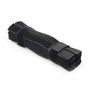 Spofit 7 Inch Cable Ties 50pcs Fastening Cable Straps Wire Organizer Cable Management (Black)