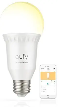 eufy Lumos Smart Bulb By Anker- White, Soft White (2700K), 9W, Works With Amazon Alexa and Google Assistant, No Hub Required, Wi-Fi, 60W Equivalent, Dimmable LED Light Bulb, A19, E26,800 Lumens