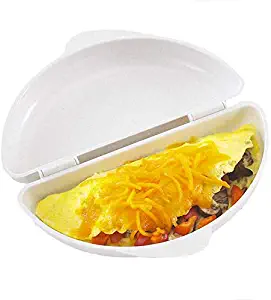 FEDBNET 1pcs Microwave Omelette Maker Two Eggs Microwave Omelet Cooker Pan Microwavable Cooker Omelette Eggs Steamer Home Kitchen