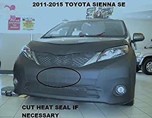 Lebra 2 piece Front End Cover Black - Car Mask Bra - Fits - 2011-2015 Toyota Sienna SE