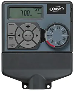 Orbit 57876 Indoor Dual 6-Station Timer for Sprinkler Control for Outdoor Underground Sprinkler System