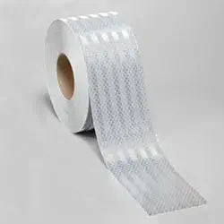 Safe Way Traction 6" Wide x 10 Foot Long of Diamond Grade 3M High Intensity Flexible Prismatic Reflective Drum Sheeting White 3310