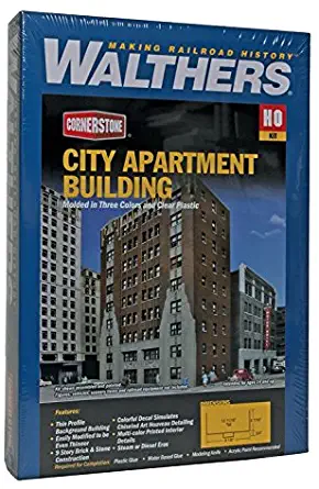 Walthers Trainline City Apartment Building - Kit Train Collectable Train