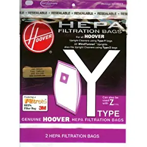 Pk/2 x 4: Hoover Hepa Y Filtration Vacuum Bags (4010801Y)