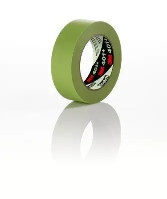 (12 Roll-Pack) 3M 401+ Green 24 MM x 55 M 250F Hi-Performance Masking Tape 6.7 Mil Equiv to 1 Inch