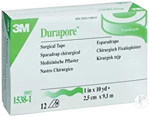 Durapore Medical Tape Silk-Like Cloth 1 Inch X 10 Yard White NonSterile, 1538-1 - Case of 120