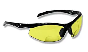 Bifocal Safety Glasses in Polycarbonate Yellow Lens +3.00 Diopter