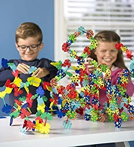 Connectagons Original and Geometry Deluxe Set, 480 Piece Wooden 3D Interlocking Toys Building Play Set