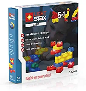 Light Stax System Basic 30-Piece Illuminated Building Blocks Set