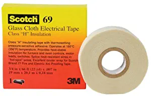 Scotch 69 Glass Cloth Tape - 1/2" x 66'
