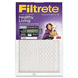 20x25x1 (19.6 x 24.6) Ultra Allergen Reduction 1500 Filter by 3M (2 Pack)