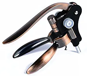 HQY BestWine Opener Corkscrew With An Extra Corkscrew Worm/Spiral, Luxury Golden