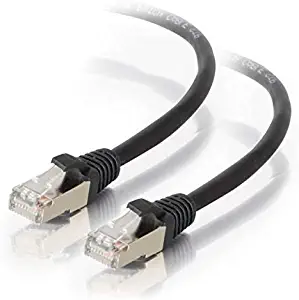 C2G 28695 Cat5e Cable - Snagless Shielded Ethernet Network Patch Cable, Black (25 Feet, 7.62 Meters)