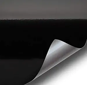 VViViD Gloss Black Vinyl Wrap Adhesive Film 6 Inches x 60 Inches Air Release Decal Sheet