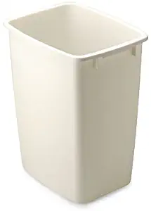 Rubbermaid Large Rectangle Wastebasket 36 Quart (Bisque)