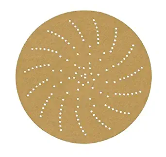3M(TM) Clean Sanding Disc 236U, 55508, C-Weight Paper, Hook and Loop Attachment, Aluminum Oxide, 6" Diameter, P120 Grit, Gold, Pack of 50