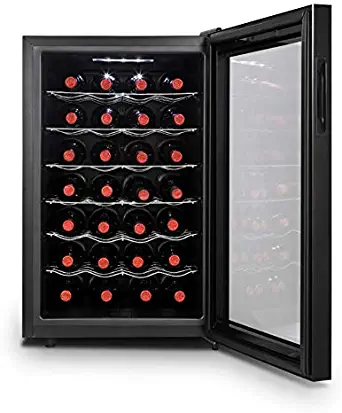 Mini Wine Fridge Best Cooler Refrigerator 28 Bottles Thermoelectric Auto Defrost