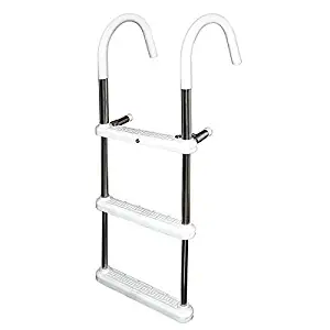 3 Step Gunwale 7" Hook Ladder, Anodized Aluminum - Jif Marine
