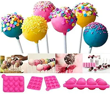 Silicone Cake Pop Mould Cupcake Mold Lollipop Sticks Baking Tray Stick Tool