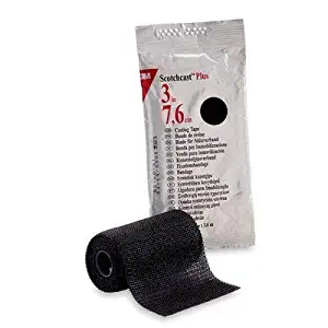 Scotchcast Plus 82003A Casting Tape, 3 Inches X 4 Yards - Black, 1 Roll